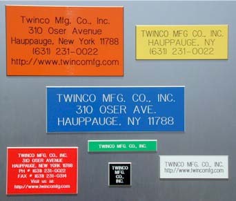 Electrical Panel Phenolic Labels